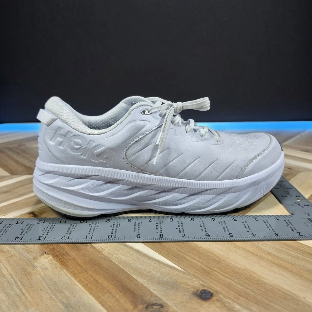 Men's Size 15 - Hoka One One HOKA Bondi SR White sneaker Slip Resistant Work
